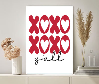 X0X0  love  wall art ,Valentines Day Decor, Printable Wall Art, Valentine Wall Art, pink printable