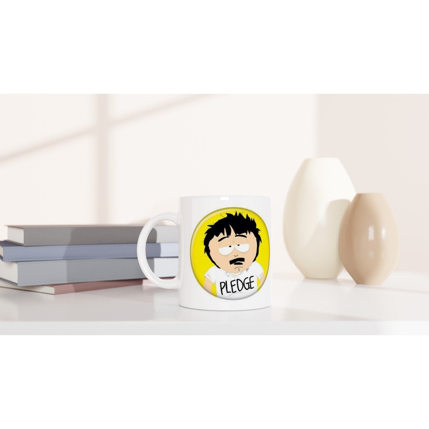 southpark randy marsh mug  , pledge  friends mug ,90s animated cartoon,ceramic mug gift,coffee mug gift