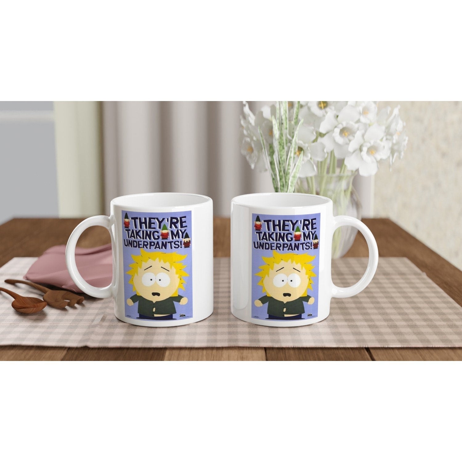 Southpark butters they taking my underpants respect my authoriath,handmade southpark mug,southpark gifts,cartman mug,90s cartoon