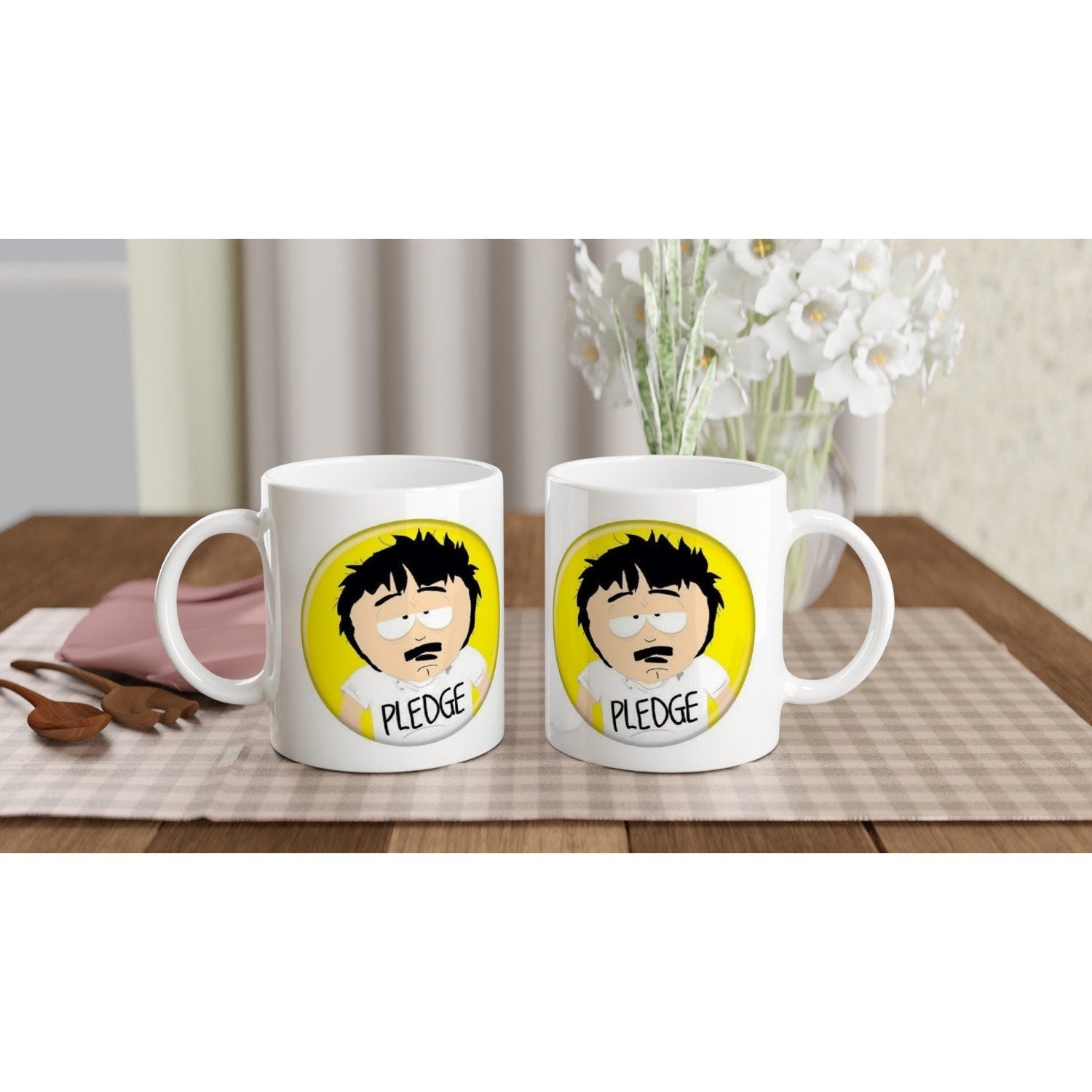 southpark randy marsh mug  , pledge  friends mug ,90s animated cartoon,ceramic mug gift,coffee mug gift
