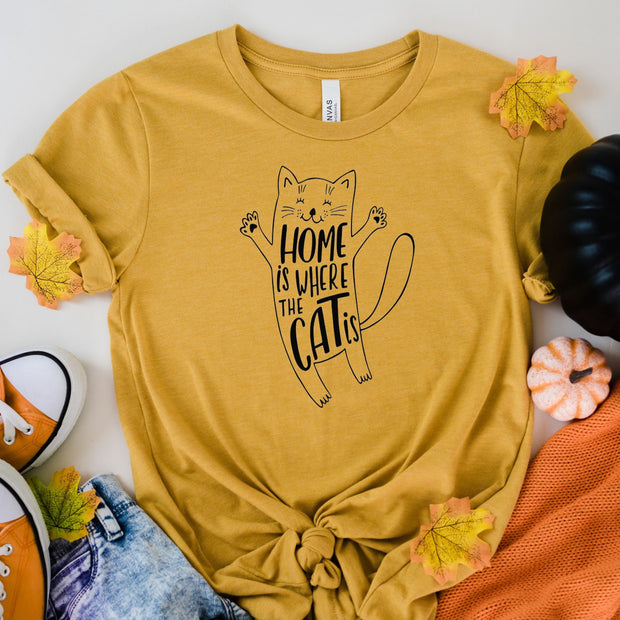 home is where the cat  is t shirt  ,retro black cat,Black Cat coffee, cat lover Gifts ,gift for cat owner