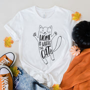home is where the cat  is t shirt  ,retro black cat,Black Cat coffee, cat lover Gifts ,gift for cat owner