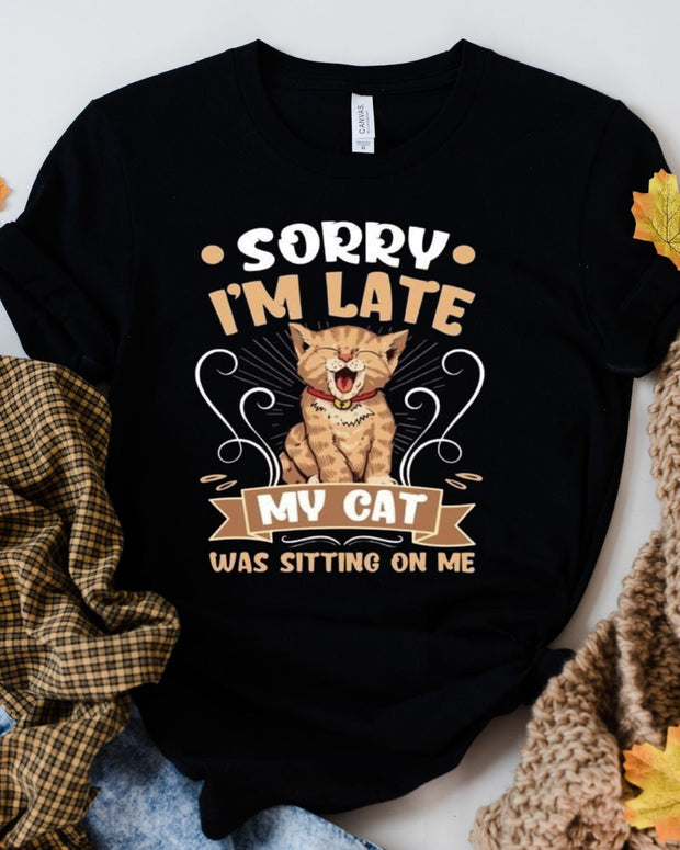 sorry my iam late my cat was sittin on me ,retro tabby cat,tabby  Cat shirt