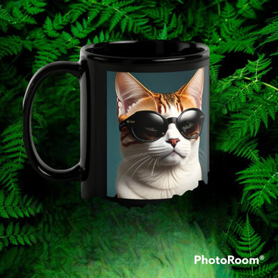 tabby  cat wearing sunglasses coffee  mug , tabby cat,cat  lover Gifts ,  Cat Coffee Mug