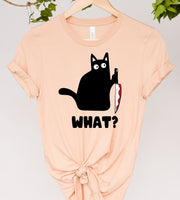 What cat Murderous Black Cat With Knife Meme ,Gift Funny Style what black cat t shirt ,gift for cat owner