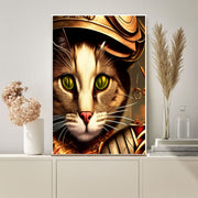 Steampunk Cats - tabby cats art ,Futuristic Digital Art File, Edgy Wall Decor, AI Generated Art -Ai wall art,ai art print