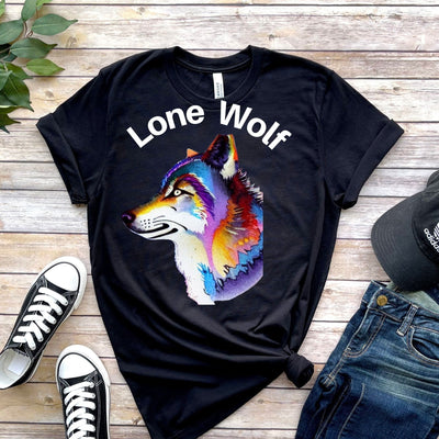 Wolf T-shirt Men Graphic Tee ,wolf  Screen Print tee ,Gift for wolf lovers