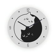Ying yang  cat clock , Cat Wall Clock, Gift for Cat Lover, Cat Clock, Cat kitchen decor