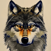 Wolf  watercolour art  Print, Wolf Wall Decor, Wolf Wall Art, Watercolour illustration, digital Art File, AI Generated Art -