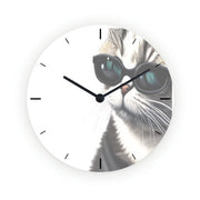 tabby Cat Wall Clock, Gift for Cat Lover, Cat Clock, Cat kitchen decor
