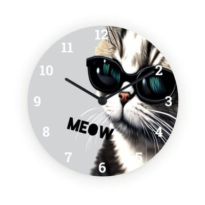 tabby Cat Wall Clock, Gift for Cat Lover, Cat Clock, Cat kitchen decor