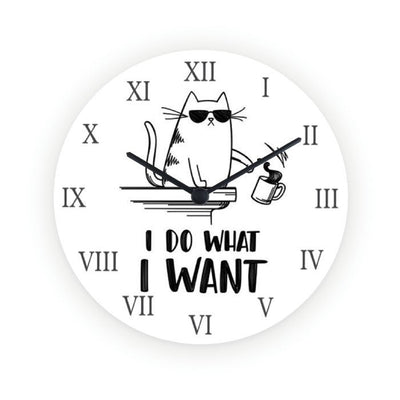 i do wat i want  cat clock ,tabby Cat Wall Clock, Gift for Cat Lover, Cat Clock, Cat kitchen decor