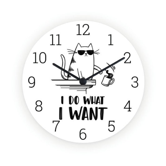 i do wat i want  cat clock ,tabby Cat Wall Clock, Gift for Cat Lover, Cat Clock, Cat kitchen decor