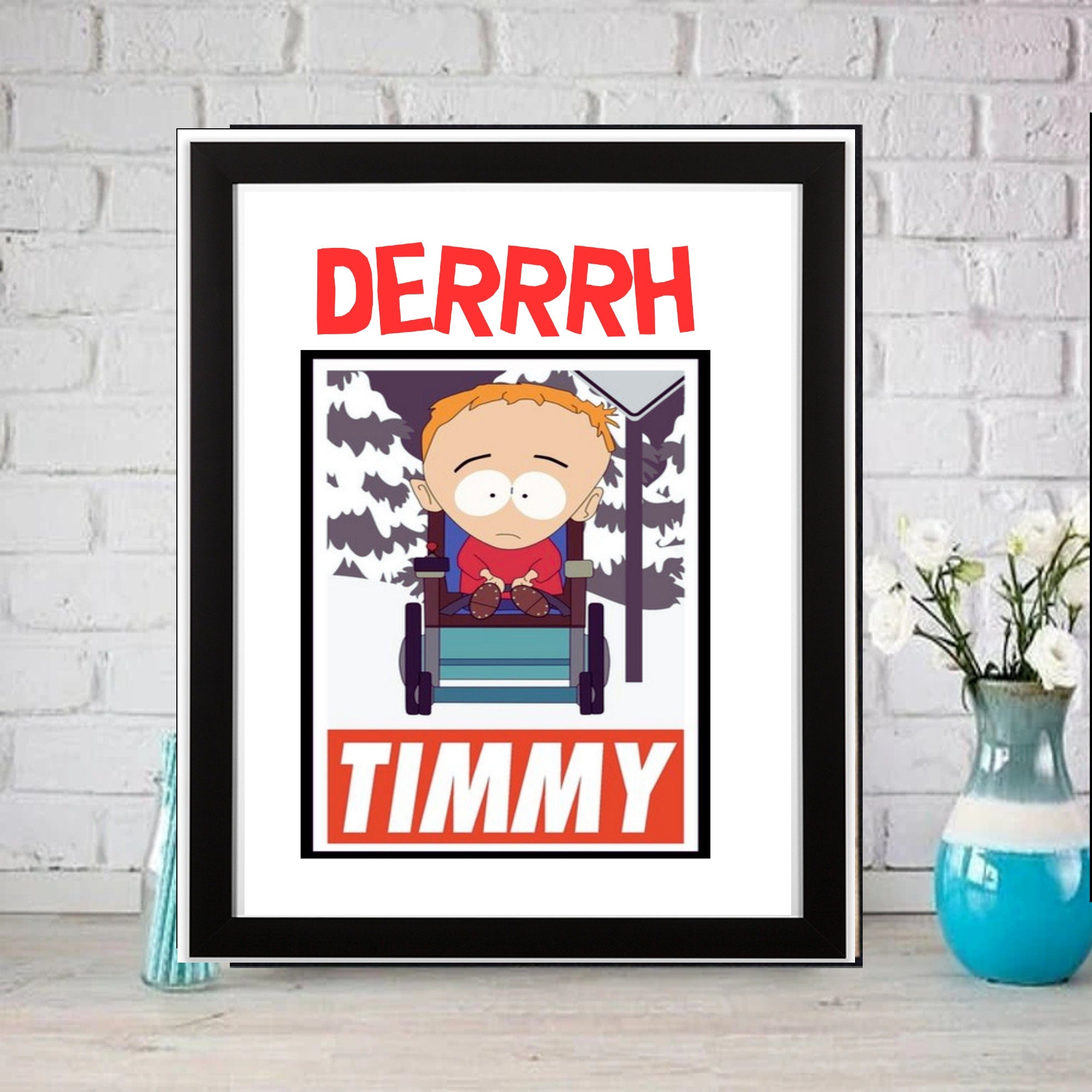 southpark timmy wall art, southpark poster, timmy  poster