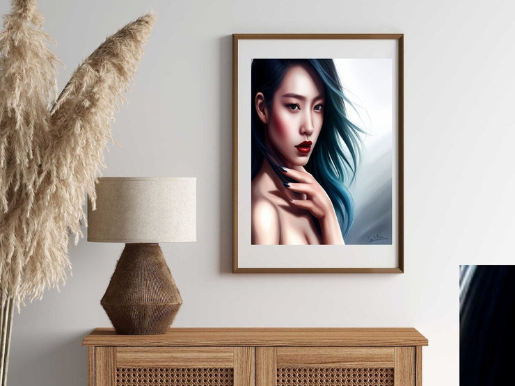 Beautiful Women Portraits ,woman with red hair ,Wall Art Pretty Women, Decor Art Women Portrait Gift Poster, Model Wall art Decor