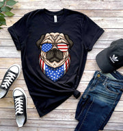 american dog  Flag Shirt, 4th of July Shirt, Usa Flag Comfort Colors T-shirt, America Shirt, Patriotic Shirt, USA Shirt, Independence Day