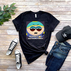 eric cartman - respect my authoritah  t shirt  , southpark t shirt , animated cartoon,90s t shirt ,gift for fans of southpark