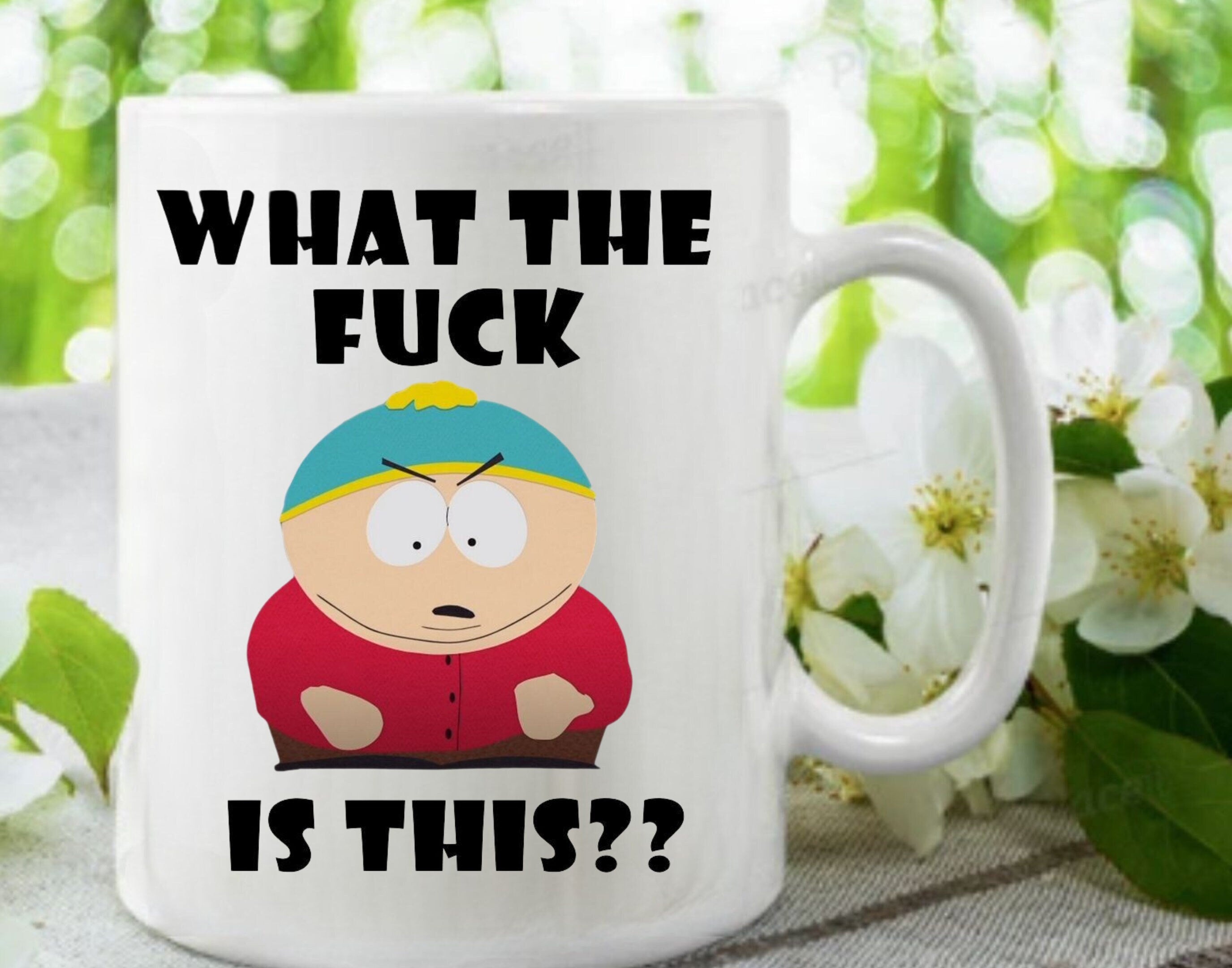 eric cartman, what the f**k is this  mug,handmade southpark mug,ceramic coffee mug ,cartman mug,90s cartoon mug,ceramic coffee mug gift