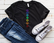 seven Chakras yoga shirt , Chakras yoga T-Shirt, Meditation Shirt