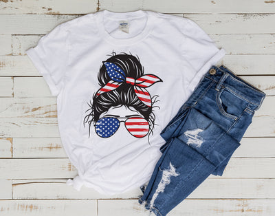 american woman  Shirt, 4th of July Shirt, Usa Flag