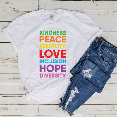 Gay Pride peace love Shirt, LGBTQ T Shirt, Pride Shirt, Kindness Shirts, LGBTQ Support Tees, Gay Pride Shirt, Love is Love Shirt