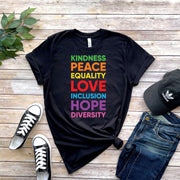 Gay Pride peace love Shirt, LGBTQ T Shirt, Pride Shirt, Kindness Shirts, LGBTQ Support Tees, Gay Pride Shirt, Love is Love Shirt