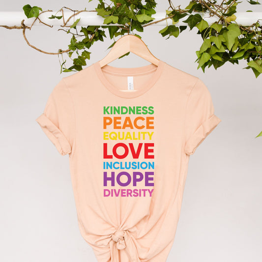 Gay Pride peace love Shirt, LGBTQ T Shirt, Pride Shirt, Kindness Shirts, LGBTQ Support Tees, Gay Pride Shirt, Love is Love Shirt