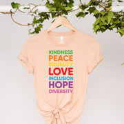 Gay Pride peace love Shirt, LGBTQ T Shirt, Pride Shirt, Kindness Shirts, LGBTQ Support Tees, Gay Pride Shirt, Love is Love Shirt