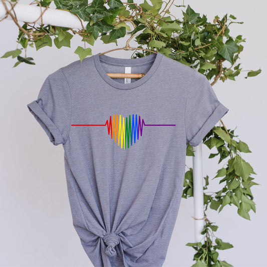 pride heartbeat, human Rights,LGBTQ Gift,Pride Month,Lesbian Tshirt,Gay Pride Tshirt,Pride tee Shirt, LGBTQ pride