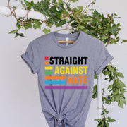 striaght against hate pride month shirt , human Rights,LGBTQ Gift,Pride Month,Lesbian Tshirt,Gay Pride Tshirt,Pride tee Shirt, LGBTQ pride
