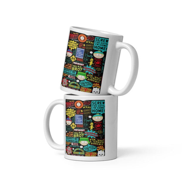 southpark quotes  mug ,handmade southpark mug,southpark gifts,cartman mug,90s cartoon mug,coffee mug gifts