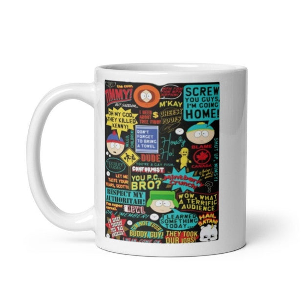 southpark quotes  mug ,handmade southpark mug,southpark gifts,cartman mug,90s cartoon mug,coffee mug gifts