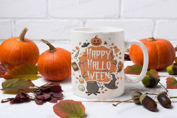 happy halloween mug gift,handmade mug suitable for birthdays and special events