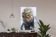 tabby cat with googles poster ,tabby Cat Wall Art - Home Decor