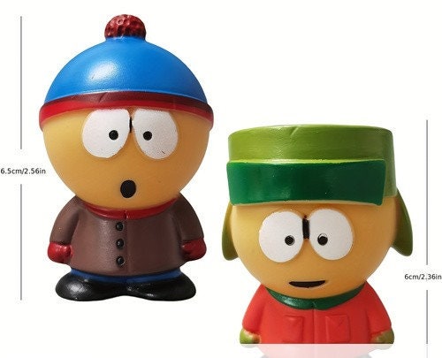 South Park Figure Set , PVC Figures, cartoon figures, South park Comedy Central Figurines ,Cake Toppers 1998