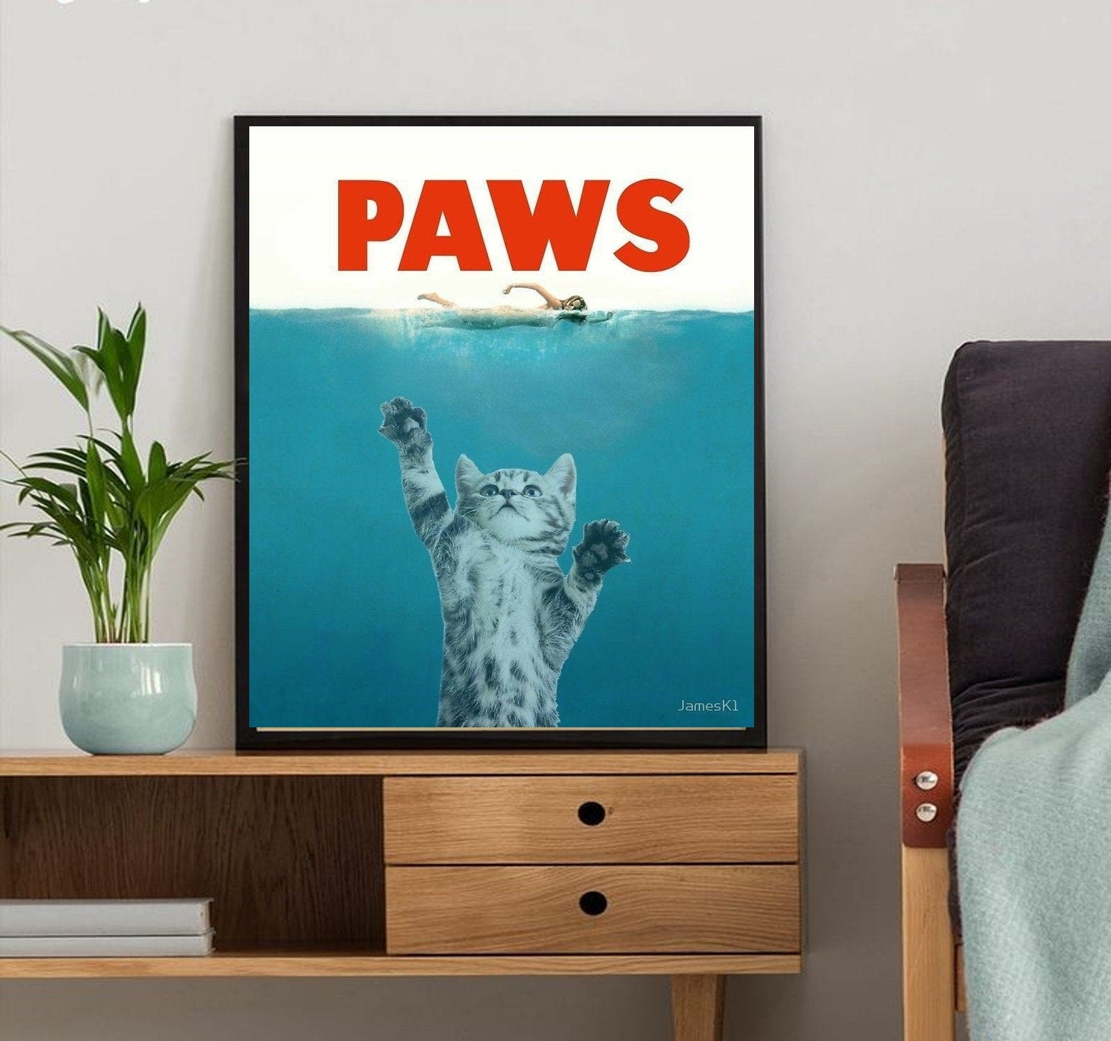 paws tabby cat  poster ,tabby  Cat Wall Art - tabby  Print - - Cat Artwork - Home Decor,dining room decor ,house decor,living room decor