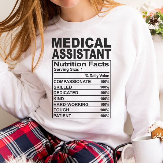 Nurse nutrition Sweatshirt , nurtrition label sweatshirt ,PEDS Nurse Sweatshirt ,Nursing Sweatshirt, nurse nutrition lablel,medical asst,