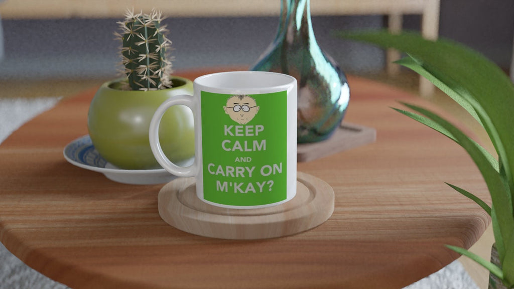 southpark mr mc kay mug , keep calm and carry on  ok , friends mug ,90s animated cartoon,southpark mug gift,90s mug
