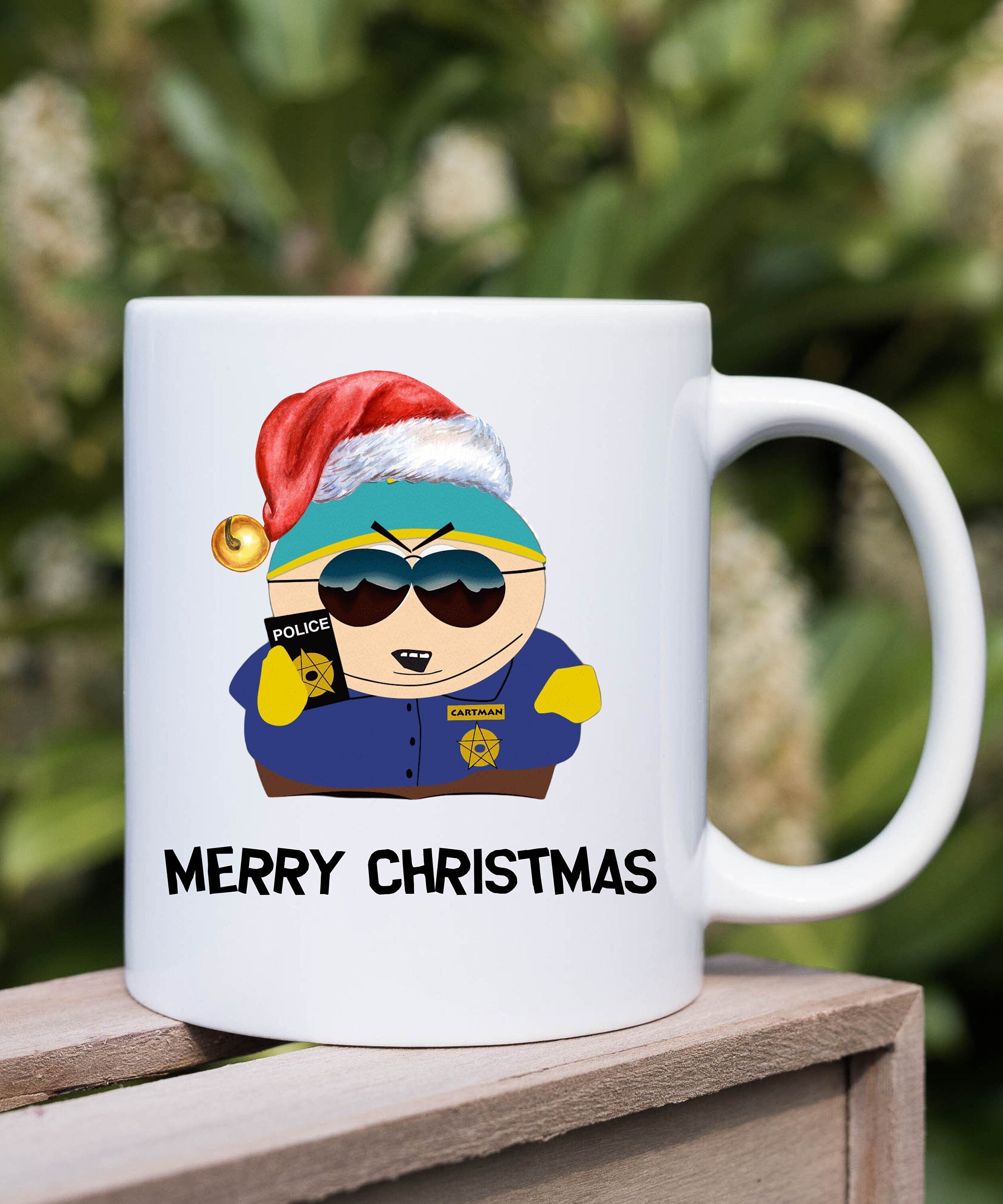 eric cartman cop respect my authoriath,handmade southpark mug,southpark gifts,cartman mug,90s cartoon mug,ceramic coffee mug gifts
