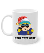 eric cartman cop respect my authoriath,handmade southpark mug,southpark gifts,cartman mug,90s cartoon mug,ceramic coffee mug gifts