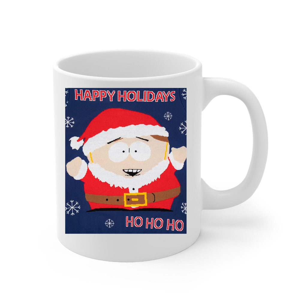 eric cartman  in santa outfit ,handmade southpark mug,southpark  xmas gifts,cartman mug,90s  mug, coffee mug  funny