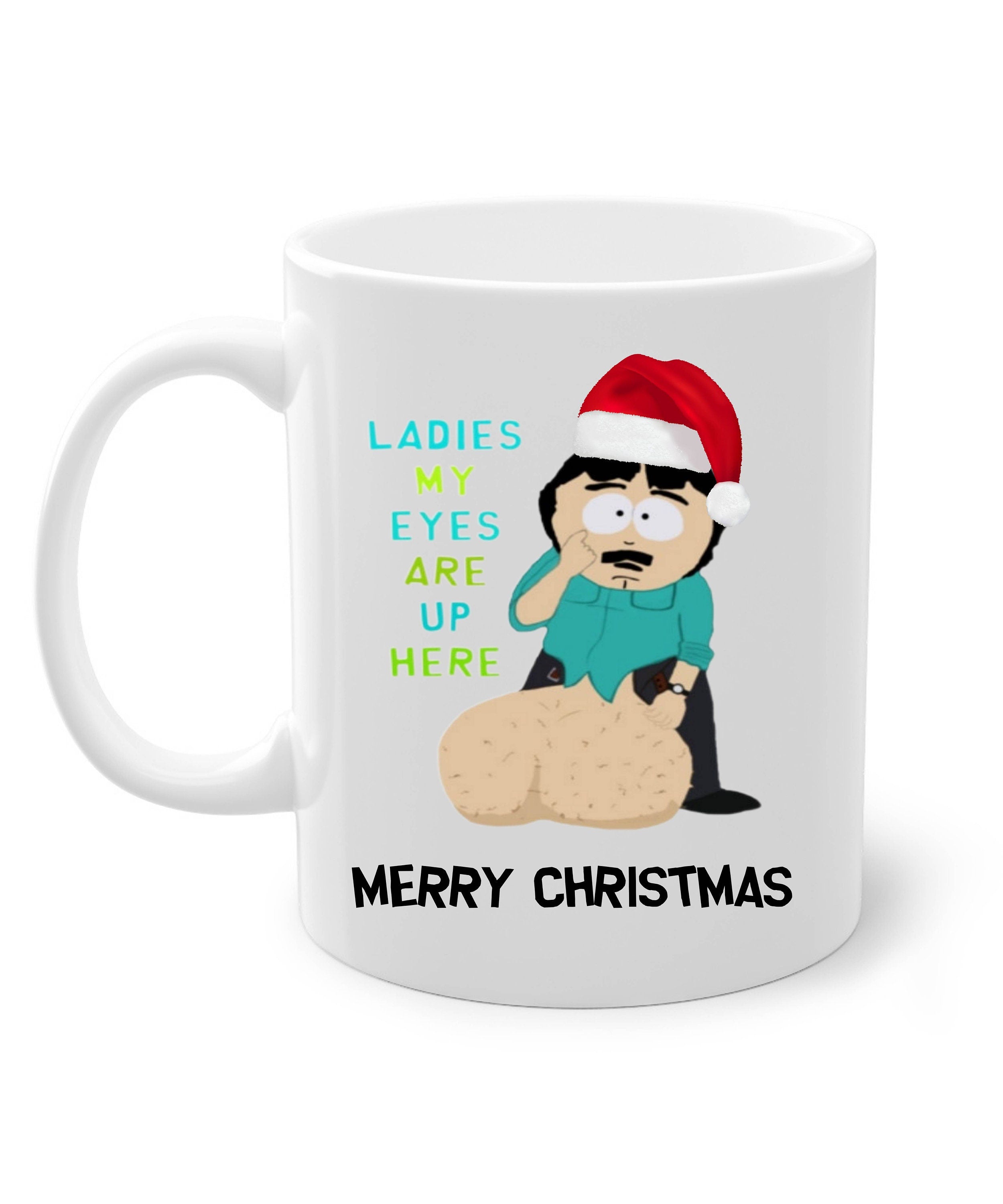 southpark randy marsh mug  , my eyes are up here  , friends mug ,90s animated cartoon,southpark mug ,ceramic coffee mug
