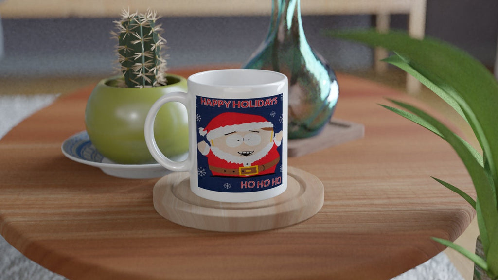 eric cartman  in santa outfit ,handmade southpark mug,southpark  xmas gifts,cartman mug,90s  mug, coffee mug  funny