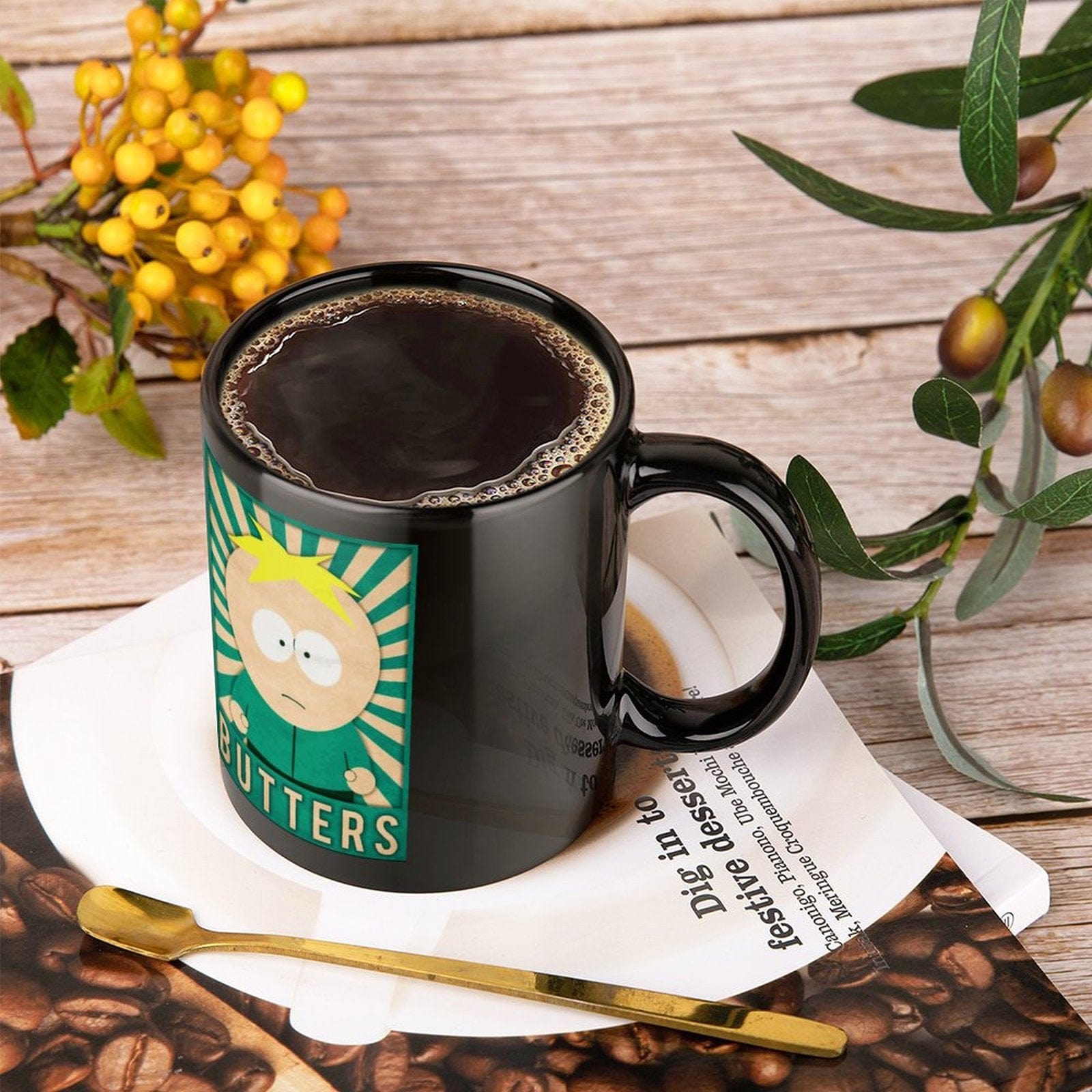 SALE-Personal Design Black / One size Personalized Photo Coffee Mugs with Identical Patterns
southpark butters