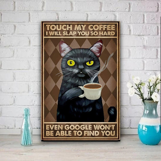 Williamsmugstore black cat poster , Black Cat Wall Art - Black Cat Print - -Black Cat Artwork - Home Decor