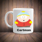Williamsmugstore cartman named mug  -southpark gifts,handmade southpark mug,southpark gifts,90s cartoon mug