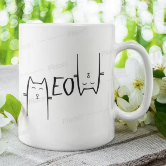 Williamsmugstore cat mug meow cat mug gift