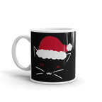 Williamsmugstore Christmas Cat with santa hat, Ceramic Mug 11oz. santa hat mug.,gift for cat lovers,gift  for her