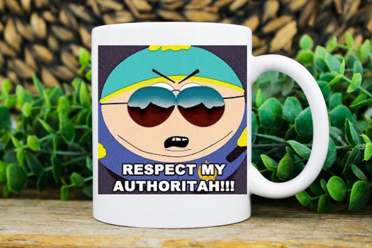 Williamsmugstore eric cartman respect my authoriath -southpark mug gifts,