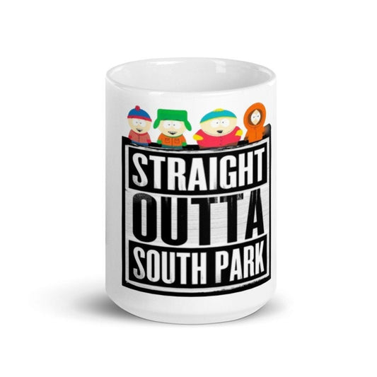 Williamsmugstore eric cartman striaght outta southpark ,handmade southpark mug,southpark gifts, cartman mug,90s cartoon mug